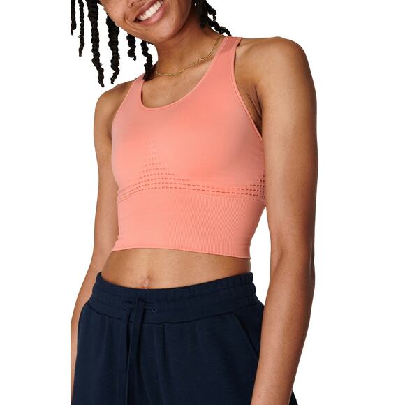 NWT! Sweaty Betty Stamina Longline Sports Bra, Size XS, Blush Pink, MSRP $44 - Picture 1 of 5